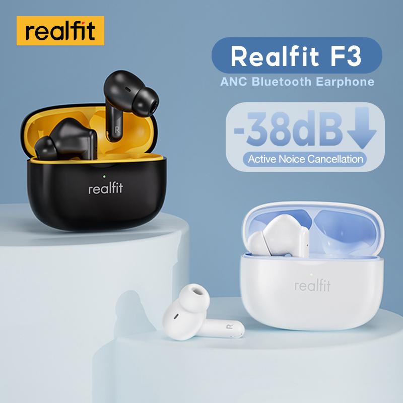 Realfit F3 Bluetooth V5.4 Earphone ANC Noise Cancellation with Mic HIFI Sound Quality Sport Headset 0