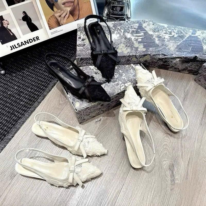  GIÀY NỮ HỞ GÓT LƯỚI BÁNH BÈO  phom chuẩn đế bệt mũi nhọn  