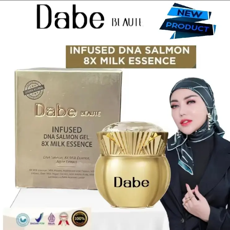 NEW INFUSED DNA SALMON 8X MILK ESSENCE DABE BEAUTE MENCERAHKAN MELEMBABKAN MENGENCANGKAN KULIT