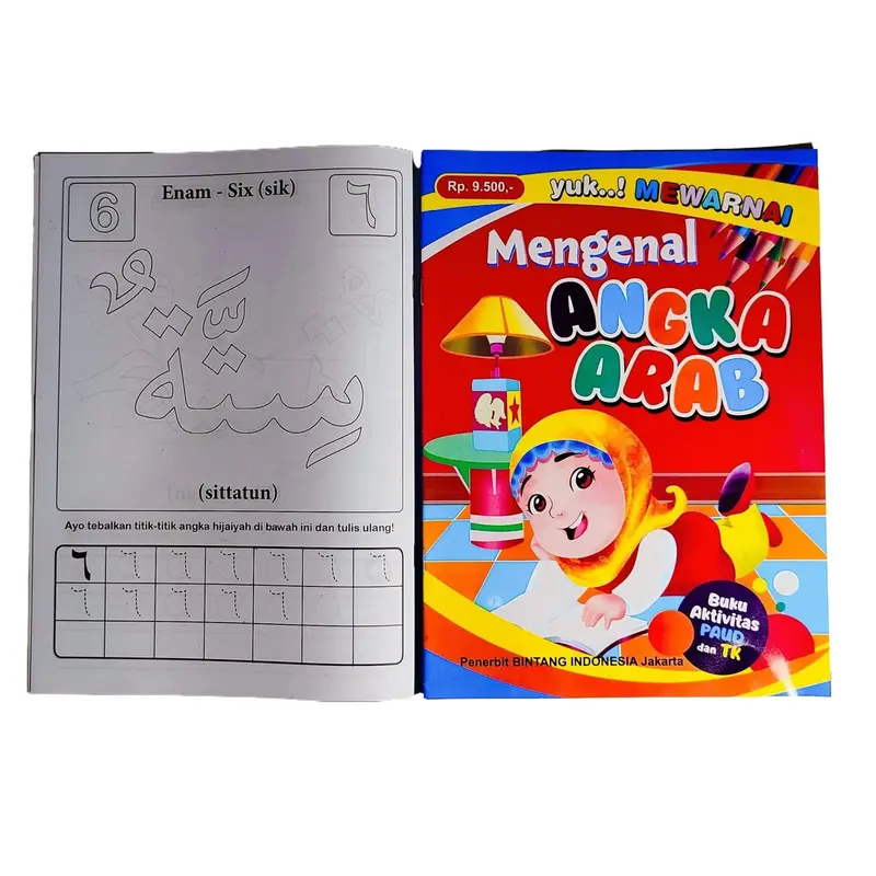 Buku Mewarnai dan Menulis Huruf Hijaiyah dan Angka Arab SANDRO 2