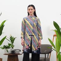 Gambar NONA RARA - Tunik Aryni Wonogiren T4566, Baju kerja batik blouse tunik wanita modern - S dari Nona Rara Batik Kota Administrasi Jakarta Timur 1 Tokopedia