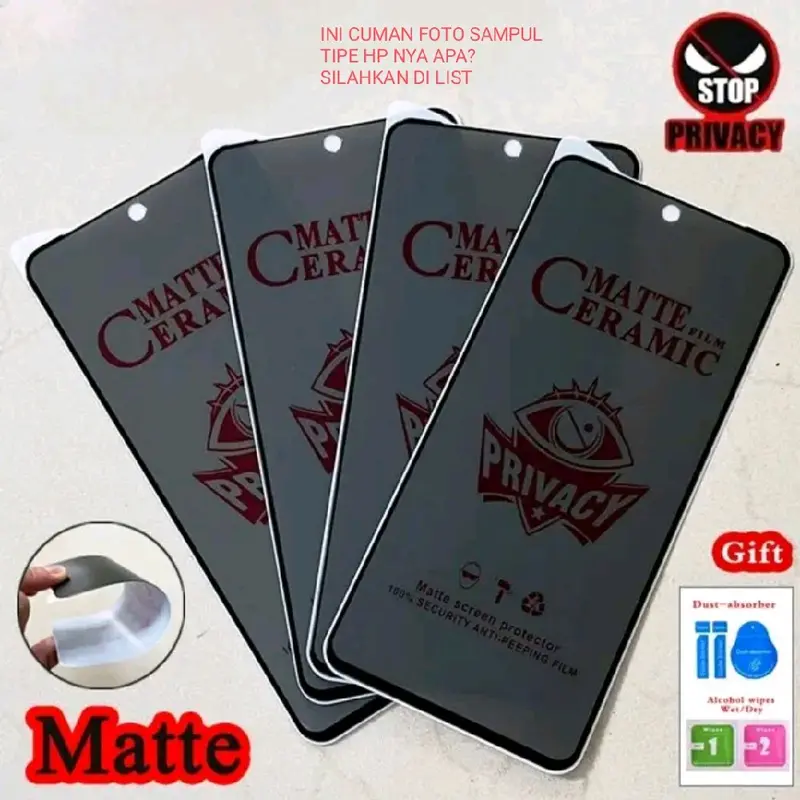 For Xiaomi Poco M4/ M4 Pro 4G 5G Tempered glass Spy Ceramic Matte Anti Privasi Protector Anti Gores Layar Privacy 0