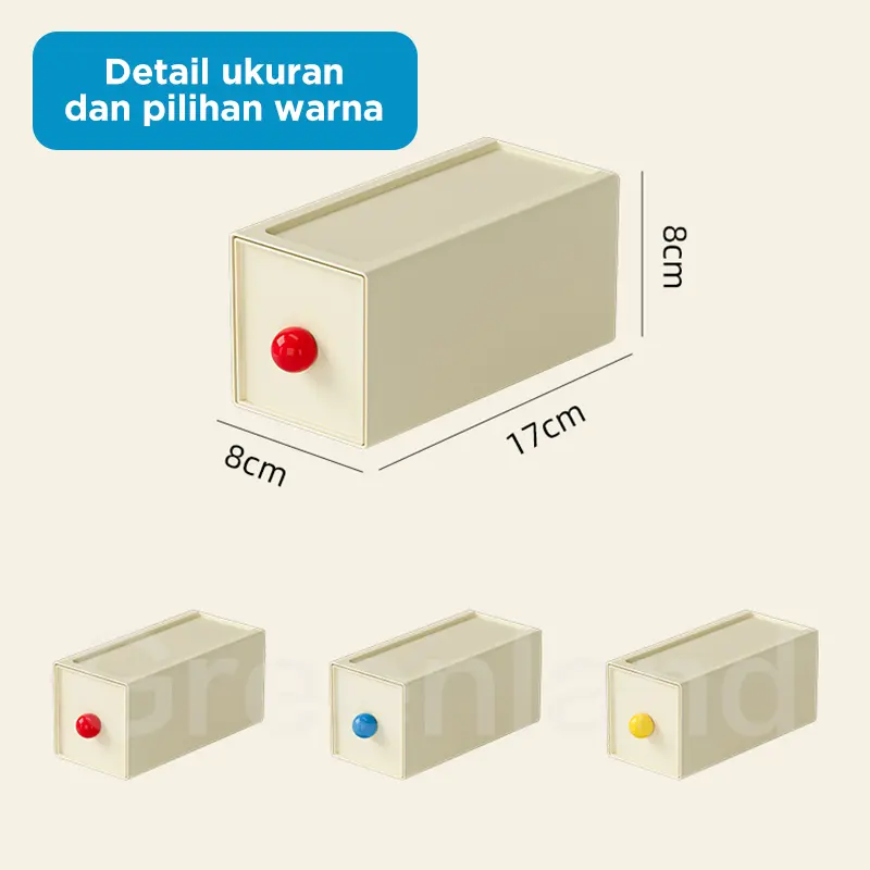 Greenland Laci Mini Meja Stationary Kosmetik Kotak Perhiasan Laci Minimalis Organiser Meja Laci Mini Susun Rak laci HSB843 5