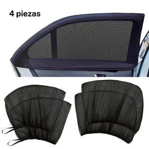 Conjunto de parasol para ventanas del automóvil (4 piezas), pantalla de privacidad con protección UV, material de malla transpirable, cubierta de sombra para parabrisas, compatible con la mayoría de vehículos: SUV, camión y furgón de carga