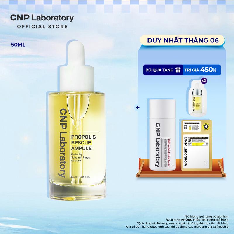 [CNP Laboratory Official] Tinh chất keo ong cho da dầu phục hồi làn da tẩy tế bào chết CNP Propolis Rescue Ampule 50ML