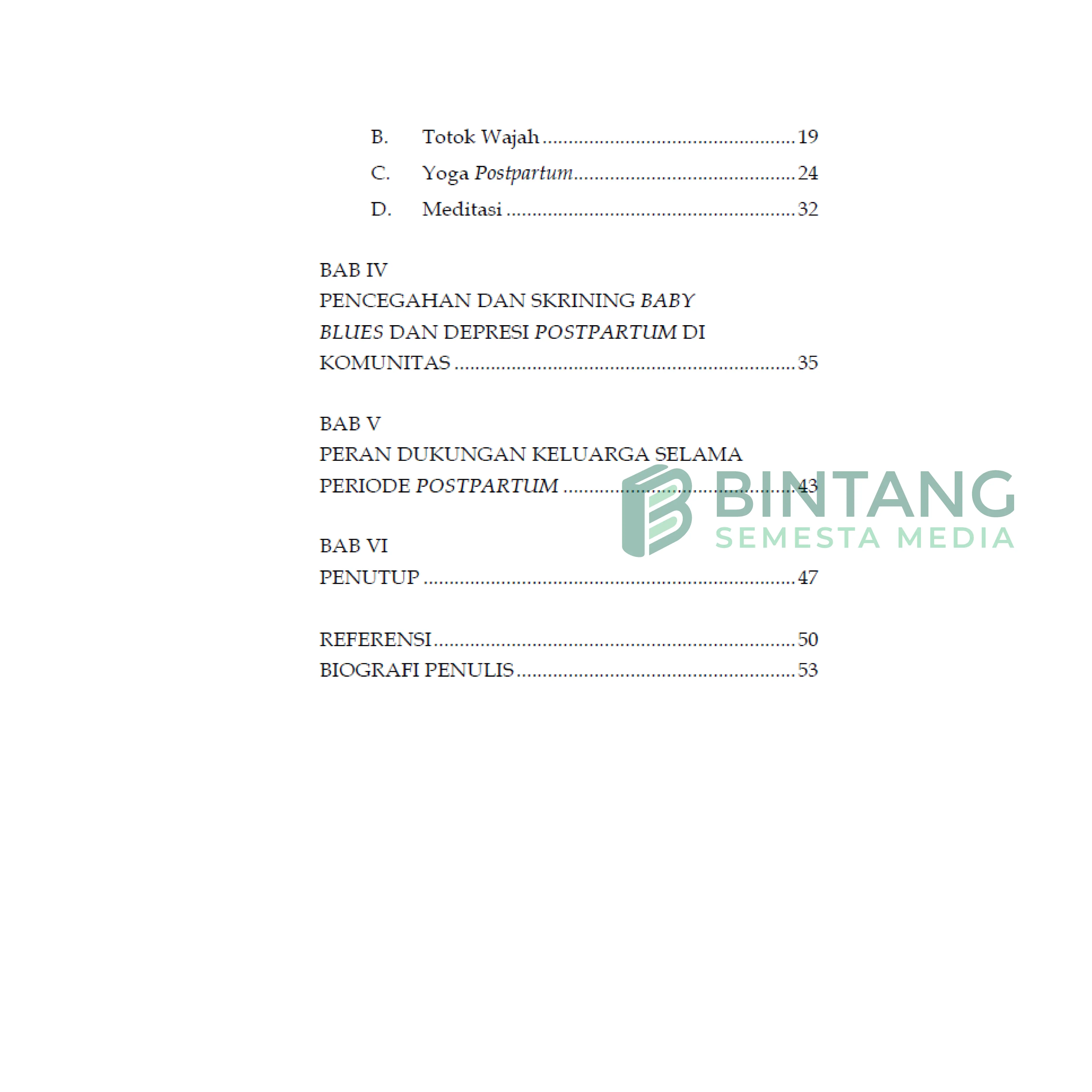 Buku Saku Pencegahan Baby Blues dan Depresi Selama Periode Postpartum - Dr. Ni Komang Yuni Rahyani, S.Si.T., M.Kes., Gusti Made Ayu Agung Budhi, S.Si.T., M.Keb., dkk..