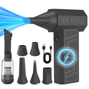 ターボエアブロワー 140000 RPM 強力ファン、3段階調節可能 電動ダストクリーナー、風速52 m/s ブラシレスモーター ハンドヘルドチューブ付き