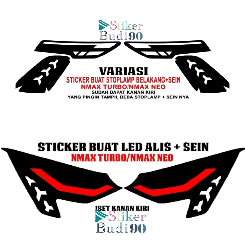 Stiker lampu depan belakang NMAX TURBO/NEO