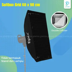 Softbox Lampu Studio Foto - Softbox 60x90 Grid EPIX / Honeycomb Photography Livestreaming