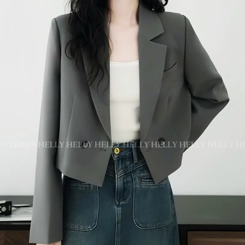 ÁO BLAZER NỮ FORM SUÔNG LỬNG, TAY DÀI - HELLY SHOP 1