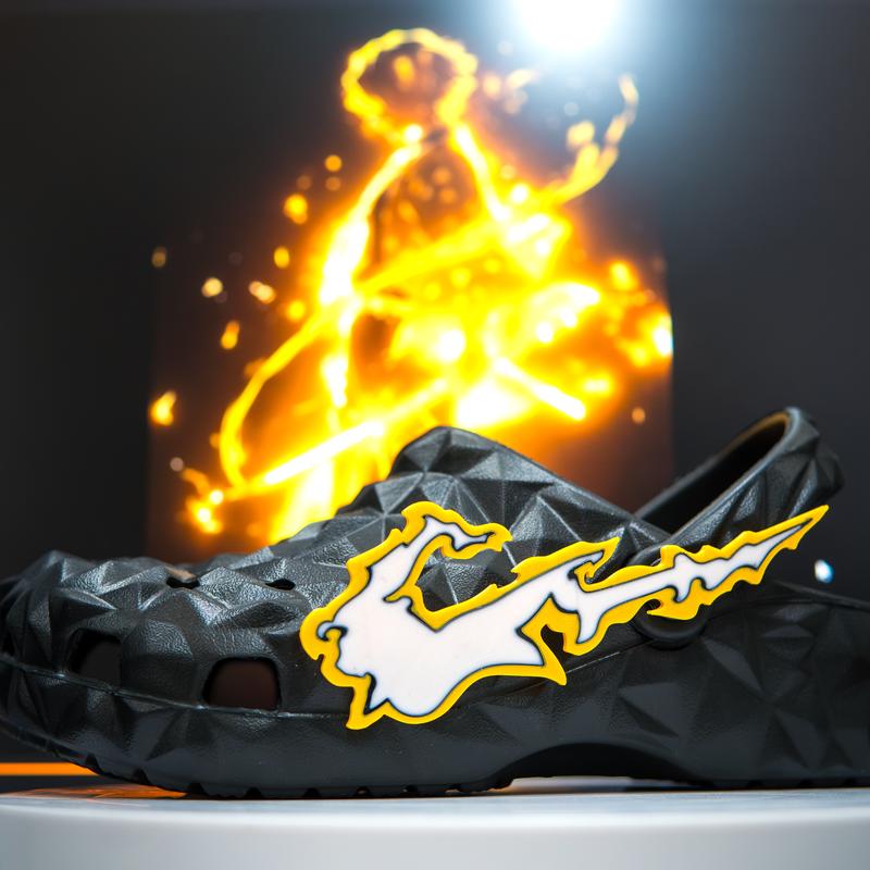   CHỈ CÓ CHARM-CHƯA KÈM DÉP  Charm Gắn Dép - Hơi Thở Sấm Sét - 1 Cặp Jibbitz 2 Chiếc Trái Phải- Phụ Kiện Gắn Dép Trang Trí - Không phải Dép 