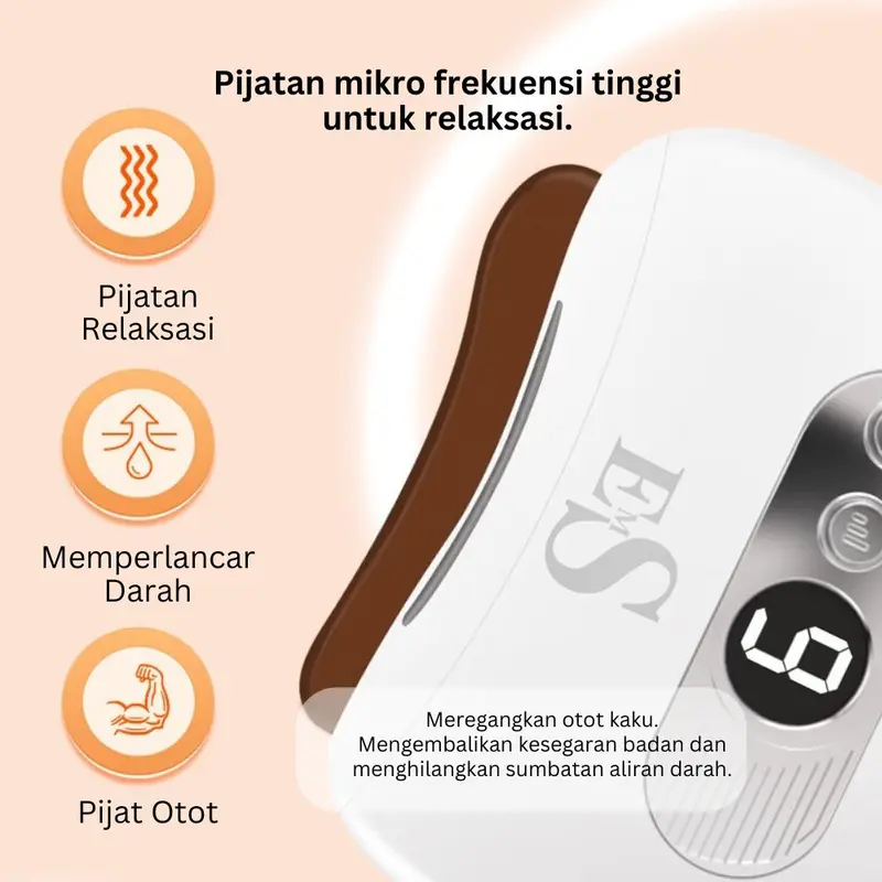 GUASHA Alat Pijat Elektrik Face Massage Electric Massager Green - Natural Bianstone 2in1 Fisioterapi Scraping Kerikan Kerokan badan dan wajah Facial Mengencangkan Perawatan Muka 1