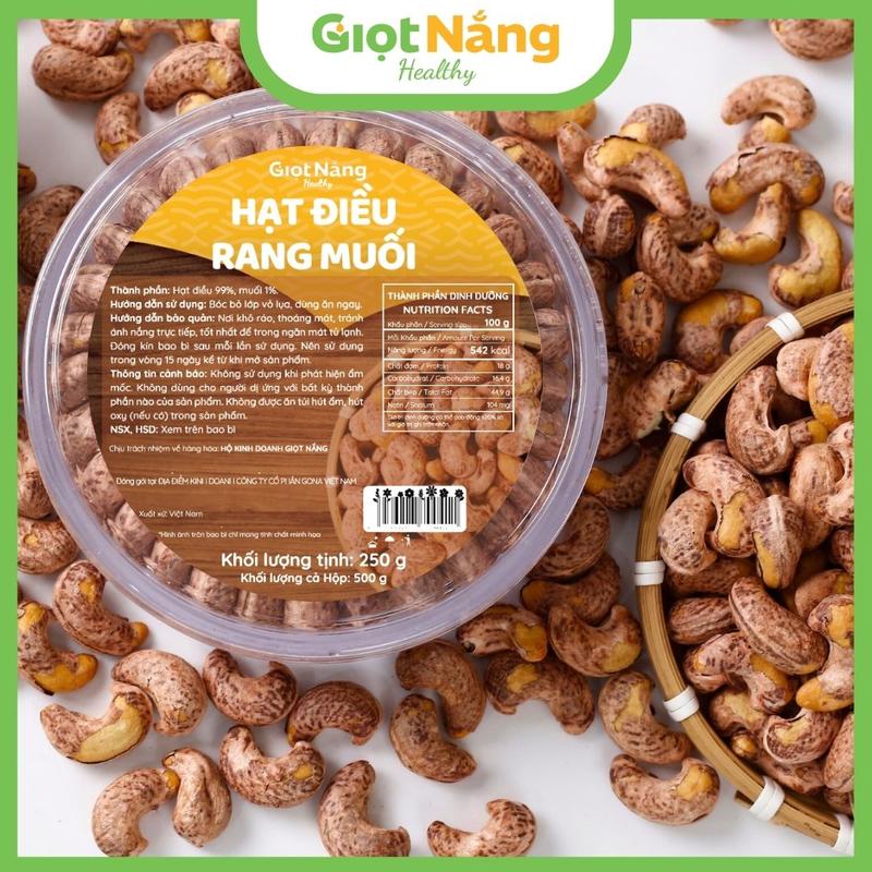 Hạt Điều Rang Muối Bình Phước Nguyên Lụa Từ Nông Sản Giọt Nắng