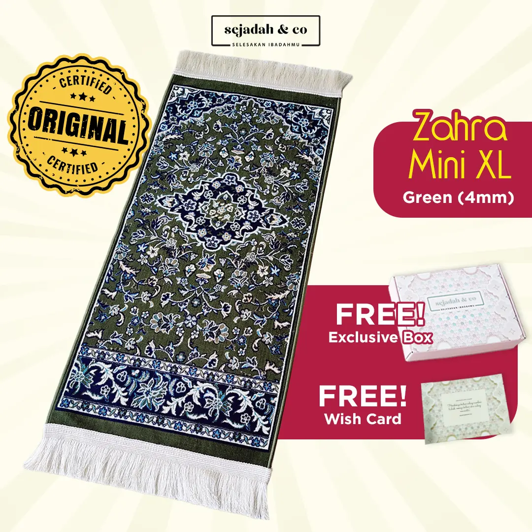 SEJADAH ASLI MADINAH - Sejadah Zahra Mini XL - FREE Box + Kad Ucapan