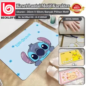 (Beckler's) Keset Lantai Motif Karakter Lucu Polyester Premium Anti Slip 30x50CM
