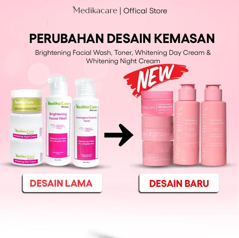 Medikacare Basic Skincare 3 in 1 - Mencerahkan kulit kusam (Facial wash + Moisturizer + Sunscreen) 1