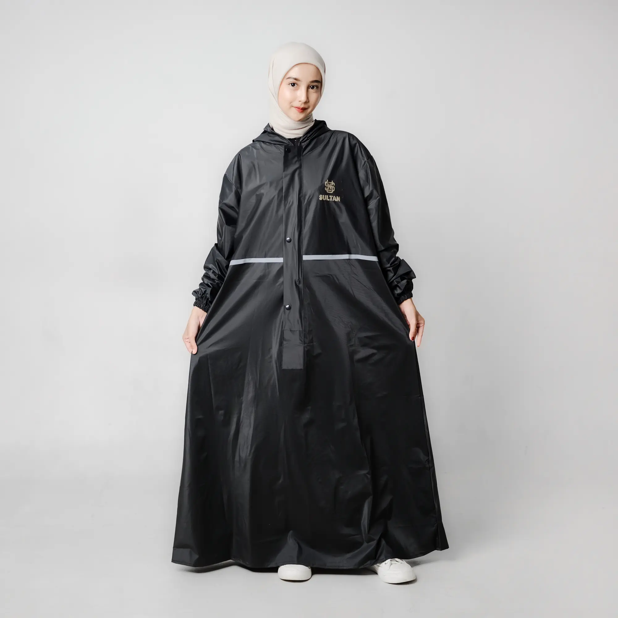Jas Hujan Gamis Jumbo Cewe Setelan Baju Pria wanita Unisex Baju Celana Motor Pria Wanita PVC Tahan Air Anti Rembes Warna Merah Maroon Krem Biru Navy HItam stelan tidak mudak sobek ponco+celana ( l ) ramah lingkungan jas hujan biru parasut xxl