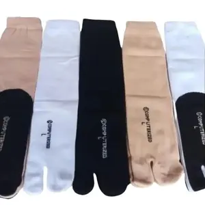 Kaos Kaki Jempol Putih Telapak Hitam Kaos Kaki Muslimah Bahan Nilon Spandex Wanita Dewasa Panjang Pendek Umroh