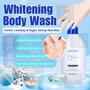 300ML Gel Mandian Badan Cuci Bersih Lembap Dalam Kulit Sihat Berseri Putih Cerah Sihat Segar Lembut Kurang Kusam Memulih Kering Halus Sensitif Berminyak Elak Gelap Moists Whitening Body Wash Shower Gel Bright Smooth Healthy Radiant Glow Cleanser Soft Foam