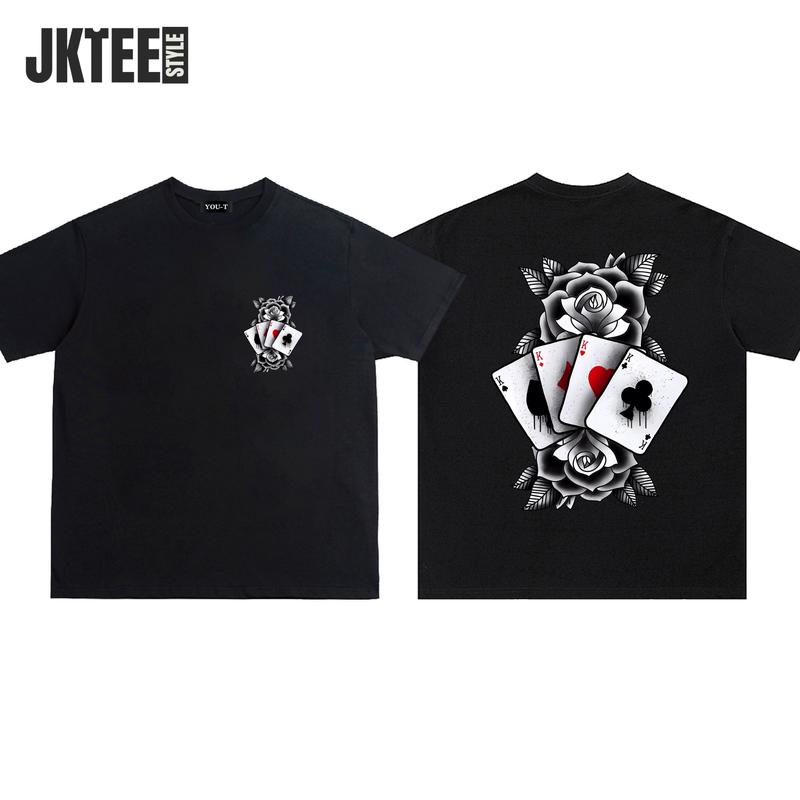 YouTee – Flower Card | Kaos Lengan Pendek Oversize Unisex Premium | 100% Katun Combed 24s | Sablon DTF | Ukuran Jumbo Big S-4XL (LD 128cm) | Anti Gerah Anti Terawang | COD 5