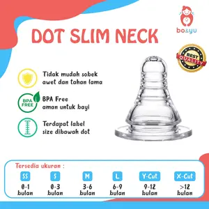 Dot SLIM NECK Spiral / Silikon Dot BPA FREE Peristaltic Plus Standar / Baby Breast Feeding Nipple Kids Silicone Slim for Different Milk Bottle Pacifier bisa untuk Pigeon