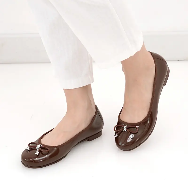 PORTO LSA-1 - Flatshoes Wanita Balet Casual Pita Korea | Flatshoes Wanita Elegan | Flatshoes Kuliah | Flatshoes Kerja Wanita | CherryRed | Chocolate 6