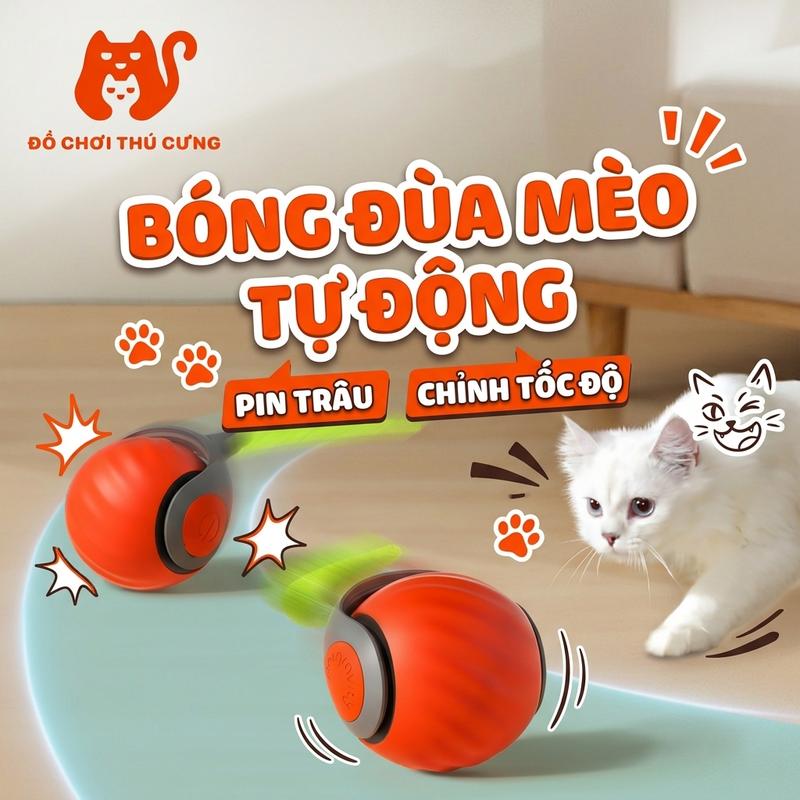 Bóng Đồ Chơi Thông Minh Cho Mèo Speedy Tail 2.0 – Di Chuyển Tự Động, Hai Tốc Độ, Tương Tác Thú Vị