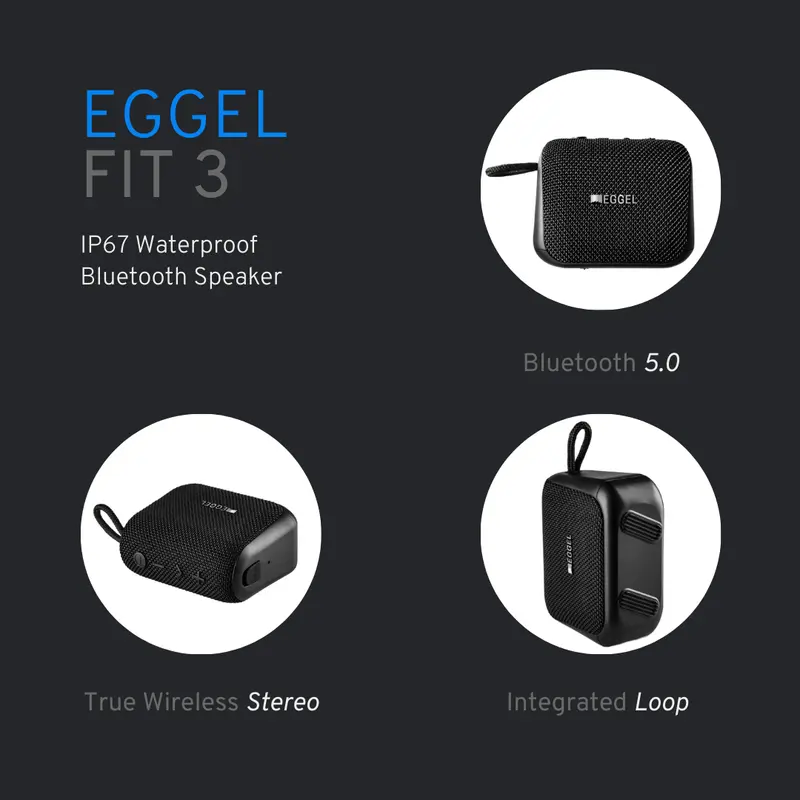 Eggel Fit 3 Waterproof Portable Bluetooth Speaker 1