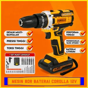 Corolla Mesin Bor Baterai 12V Desain Multi-Bantalan Presisi Torsi Tinggi dan Baterai Lithium untuk Performa Tinggi