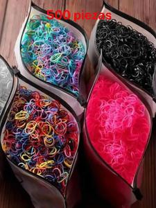 Ligas para el cabello coloridas, de alta elasticidad, suaves y mini para mujeres y niñas, accesorios perfectos para uso diario