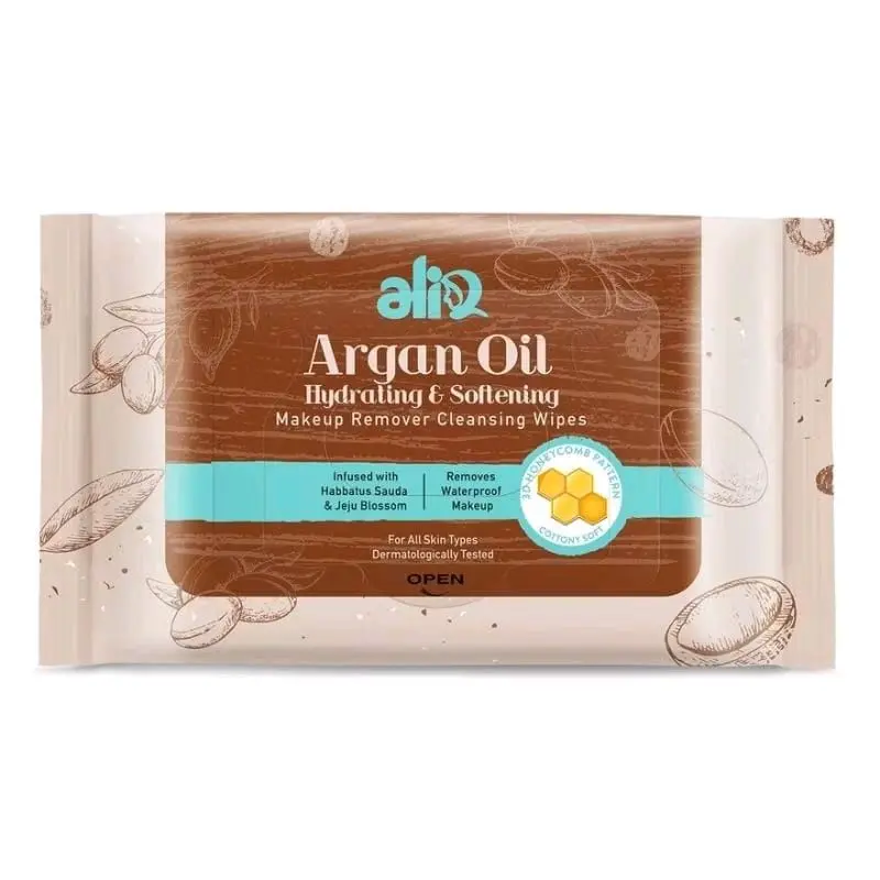 Alia Make-up Remover Cleansing Wipes 30 wipes(Argan/Charcoal)