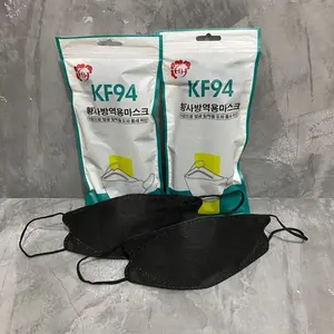 MASKER KF94 KOREA DEWASA HITAM PUTIH ISI 10PCS/PACK