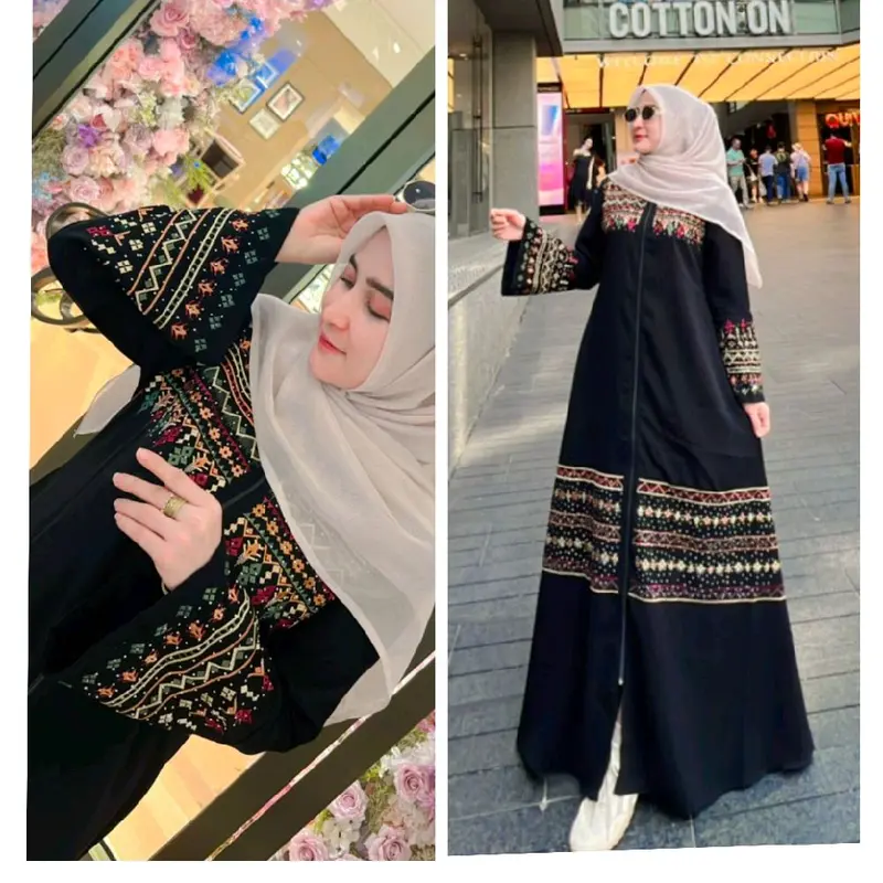 gamis turki by ria terbaru khusus hitam 0