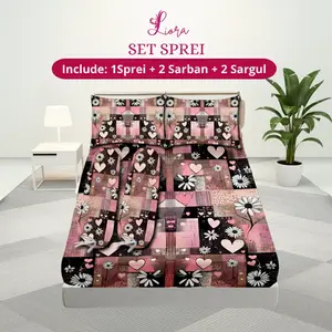 Liora Sprei Set Ukuran 180x200x20 Untuk Kasur Cantik