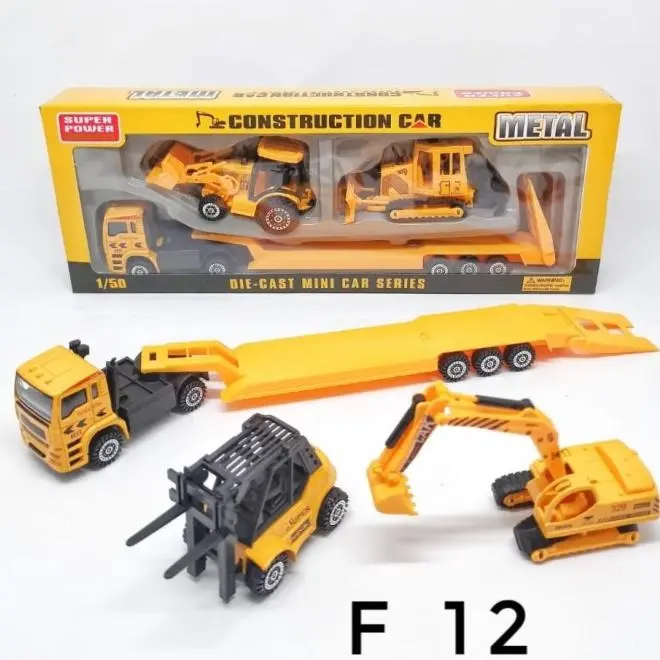 Metal Die Cast Construction Truck. Mainan Anak Truk Eskavator Buldozer 4