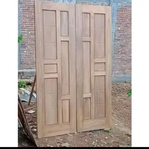 Pintu Kayu Jati Desain Elegan untuk Rumah Minimalis dan Modern