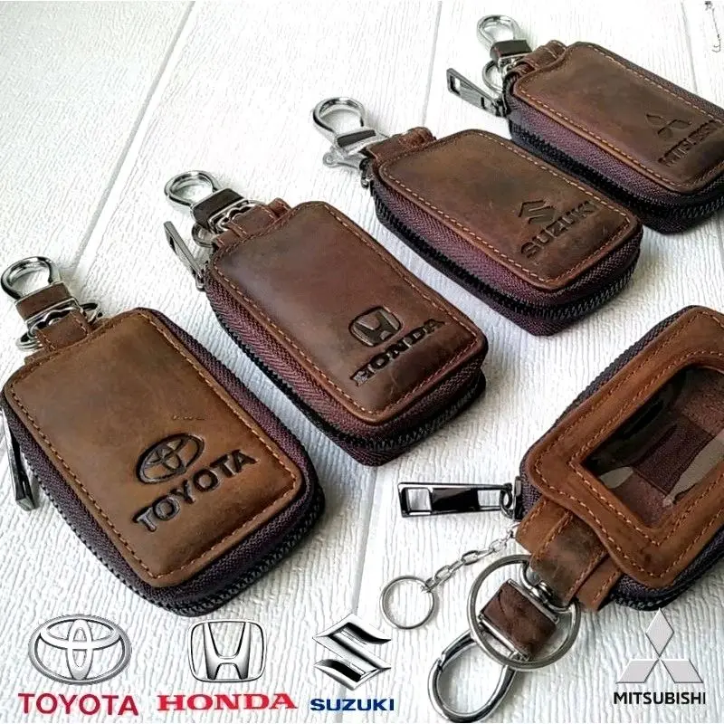 Dompet Mobil Motor STNK e toll Kulit Asli Car Keychain Key Holder Genuine Leather Premium