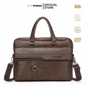 KYPSO Monarch Tas Kerja Kulit Pria Selempang Laptop Tas Kantor Sling Bag Messenger Leather Briefcase