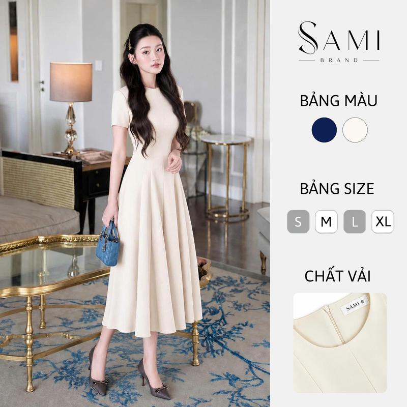 Đầm Váy Thiết Kế Nhiều Mảnh SAMI (Có Lót, Có Túi) Phối Xếp Ly Thanh Lịch Sang Trọng - SM0037