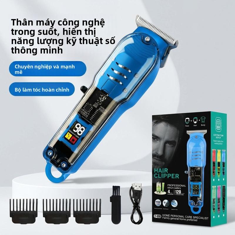 Máy cắt tóc chuyên nghiệp, tông đơ điện, dụng cụ đặc biệt để cạo đầu trọc, dùng…