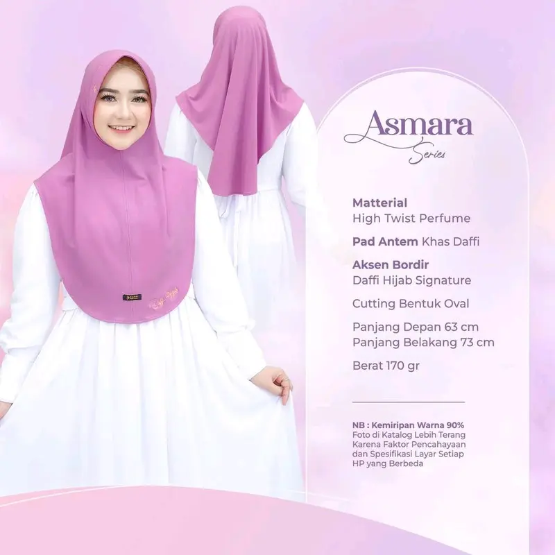 Hijab Instan Asmara Series By Daffi Simple Pad 1