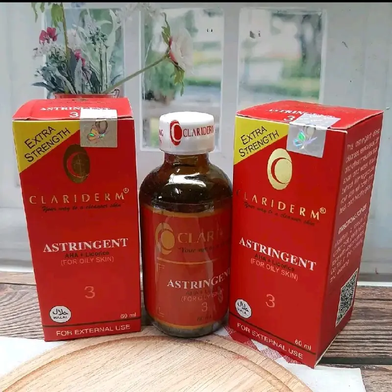 Toner Clariderm Astrigent No 3 Original Toner Pembersih Wajah For Oily Skin 60Ml Control Minyak Toner Asli 100% Bpom 2