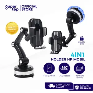 Holder mobil 4in1 superkuat HD61 superstrong suctionpad car holder Kaca Dashboard Mobil
