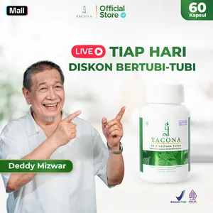 Yacona Kapsul Herbal Alami 60 Kapsul untuk Kontrol Gula Darah Tinggi Ekstrak Daun Yakon Salam Sambiloto Halal BPOM