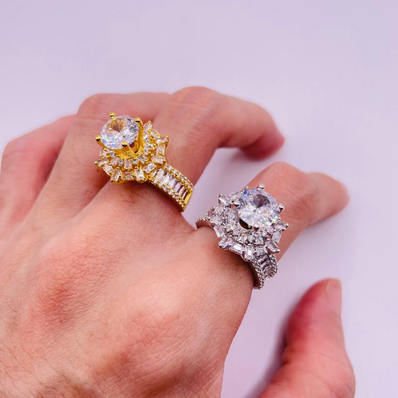  Nhẫn titan không phai không rỉ sét màu vàng và trắng mã 59 Nhẫn titan nữ bền màu trangsucmoiluatuoi.RIN 