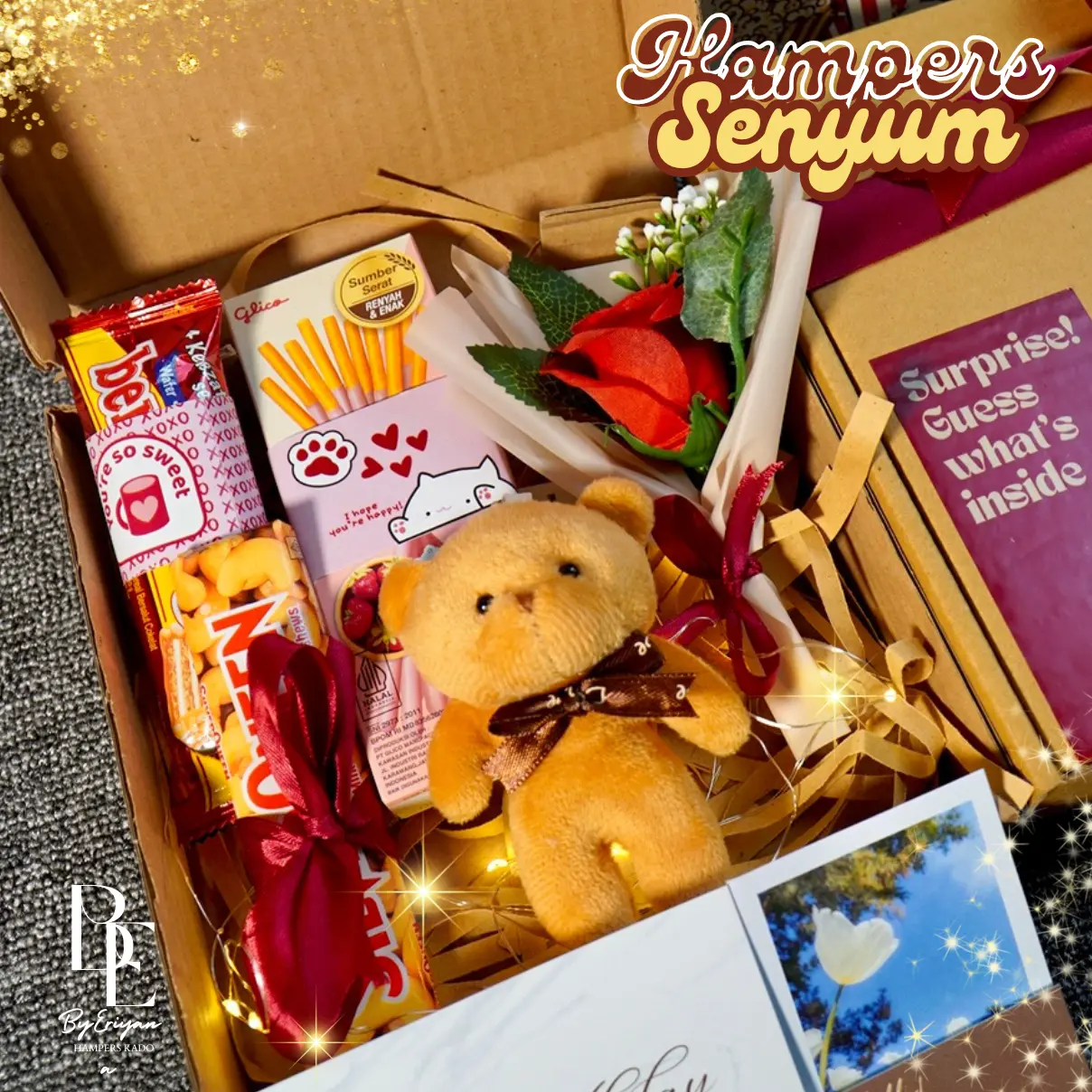 Hampers Snack Box Cokelat Kado Ulang Tahun Wisuda Hadiah Pacar Gift Box Buket Murah Jajan Skripsi Sempro Valentine Hari Guru Hari Ibu Anniversary Cewek Cowok Set Kado Murah Spesial Senyum