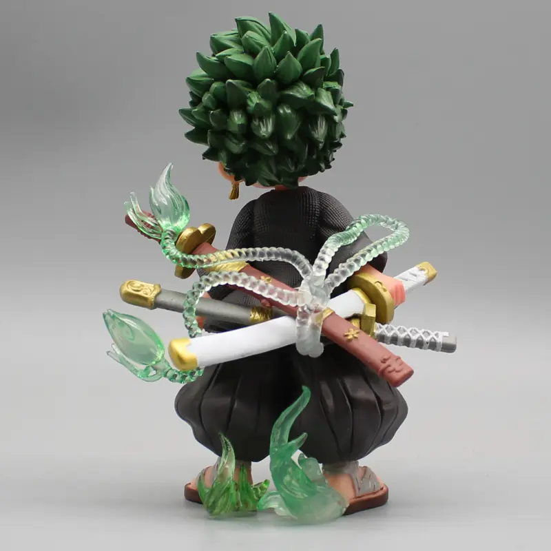 [ Foto Asli ] Action Figure One Piece Roronoa Zoro Mini Karakter Pedang Comel Cute Chibi 6