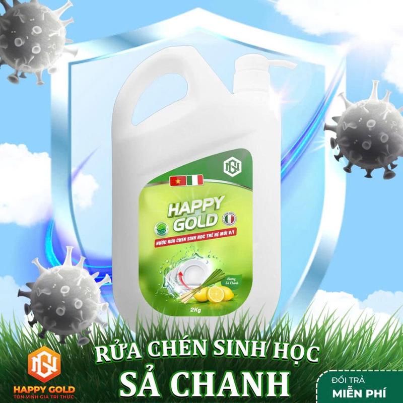  NƯỚC RỬA CHÉN SINH HỌC THẾ HỆ MỚI V I HAPPY GOLD - HƯƠNG CHANH SẢ - 100Gr 800Gr 2Kg  5Kg 