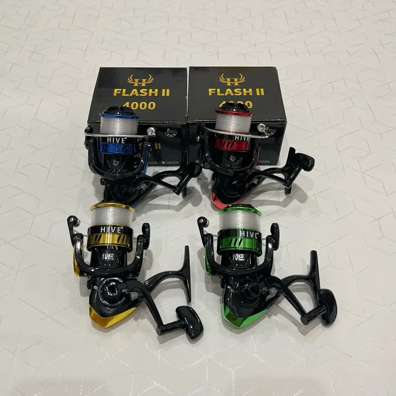 REEL PANCING HIVE FLASH II SERIES 8BB SPOOL METAL ALUMINIUM BONUS SENAR KATROL KEREKAN ALAT PANCING IKAN LAUT Roda 5