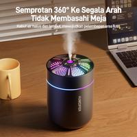 Gambar DL Pembasah udara berwarna-warni dengan lampu atmosfer USB, pembasah udara mobil, alat penyegar udara portabel mini untuk meja - Hitam dari Dreamland Mart Kab. Tangerang 4 Tokopedia